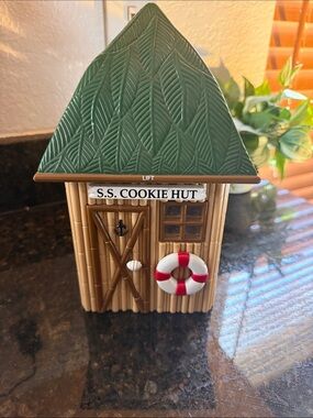 S.S. Cookie Hut Decorative Cookie Jar - Green Roof